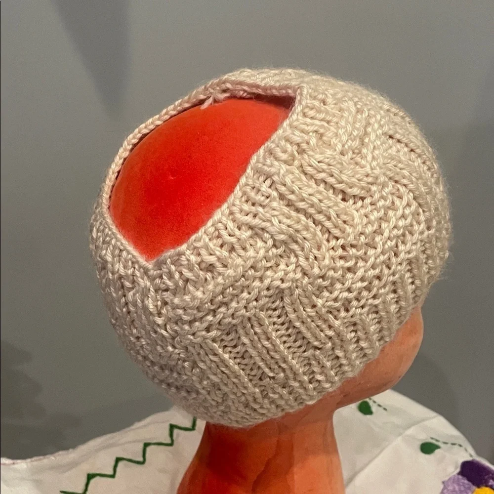 Crocheted headband /head scarf / head wrap beige never worn